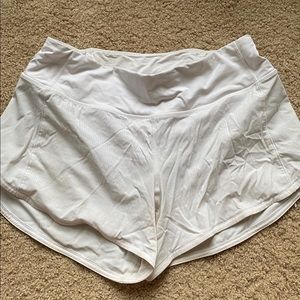 White lululemon shorts